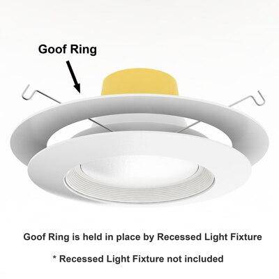 Goof Ring, White Plastic, 6-1/4" ID x 10" OD - 1800ceiling