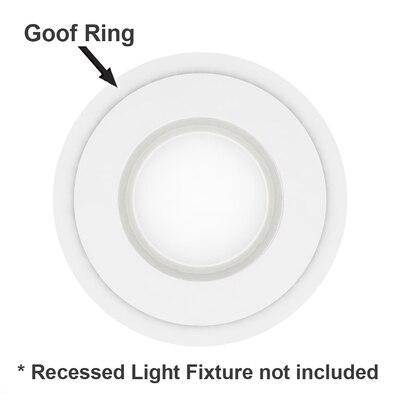 Goof Ring, White Plastic, 6-1/4" ID x 8-5/8" OD - 1800ceiling