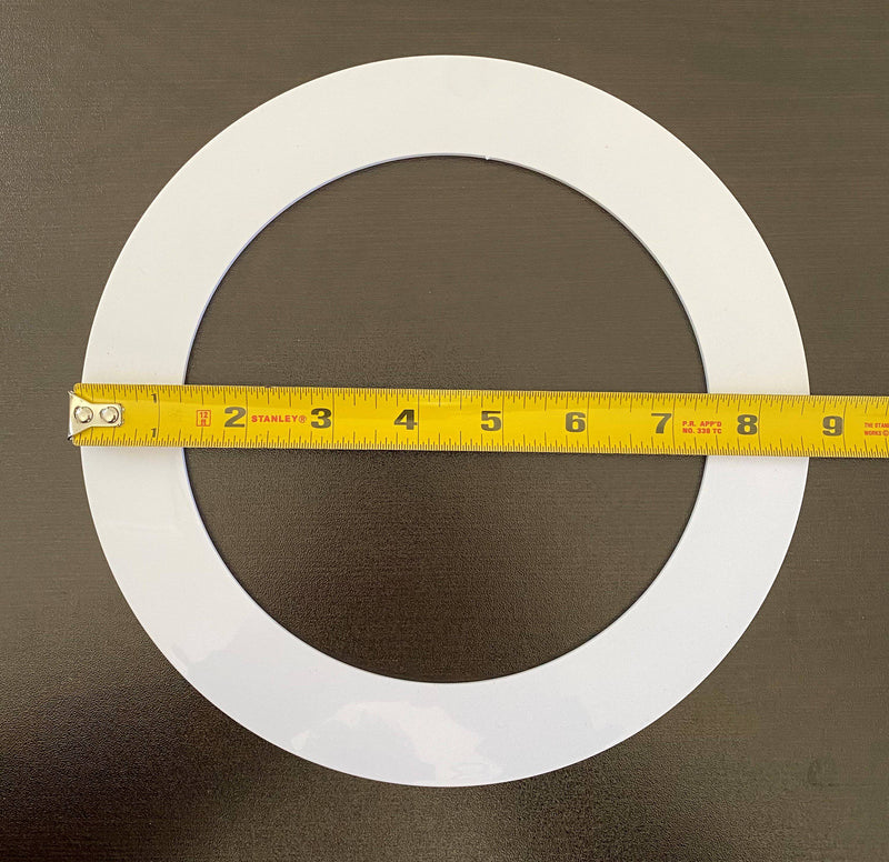 Goof Ring, White Plastic, 6-1/4" ID x 8-5/8" OD - 1800ceiling