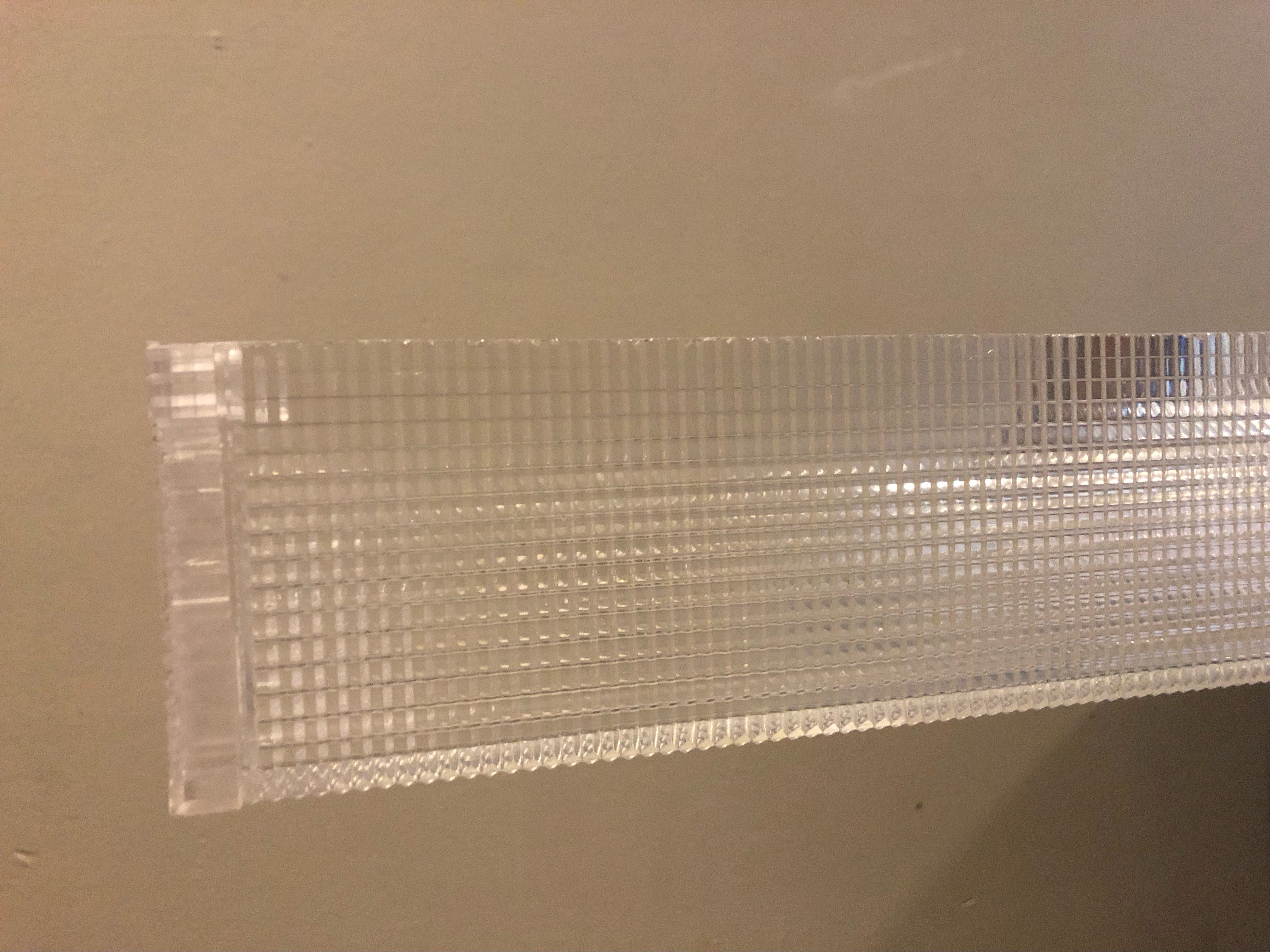 L-Shaped Lens with Clear End Cap 5.25 W x 2.625 H x 48.25 L - 1800ceiling