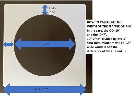 White Custom Round in Square Goof Plates .085 acrylic - 1800ceiling