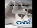 Stratus White Plastic Cone Style Diffuser with R6 insulation tent