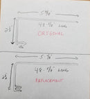 L Shaped Lens:5-7/8" wide x 48-5/8" (3667) - 1800ceiling