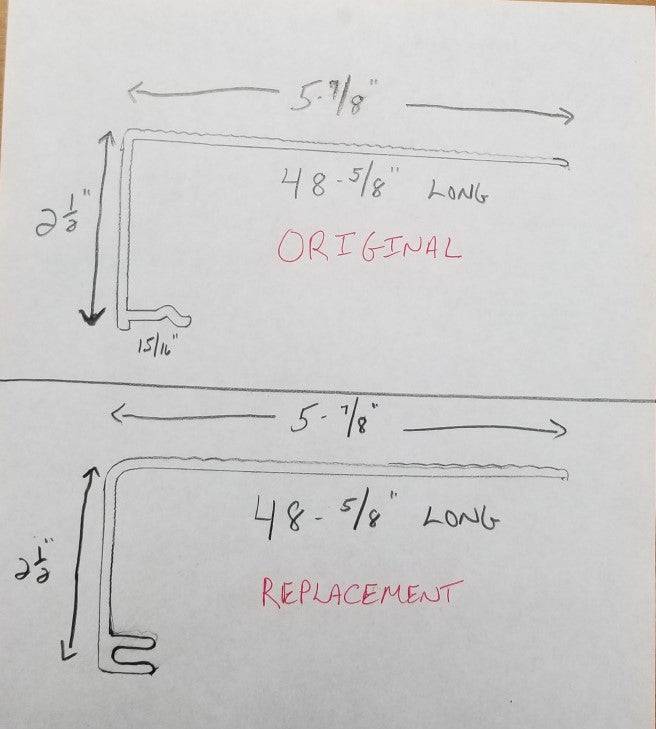 L Shaped Lens:5-7/8" wide x 48-5/8" (3667) - 1800ceiling