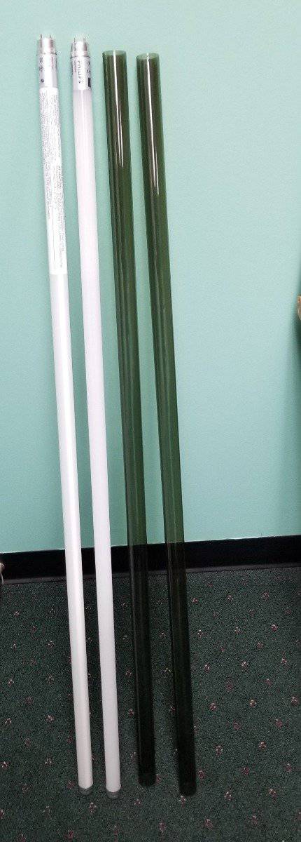 LED Lighting Muting Smoked Sleeves for T8 - 1800ceiling