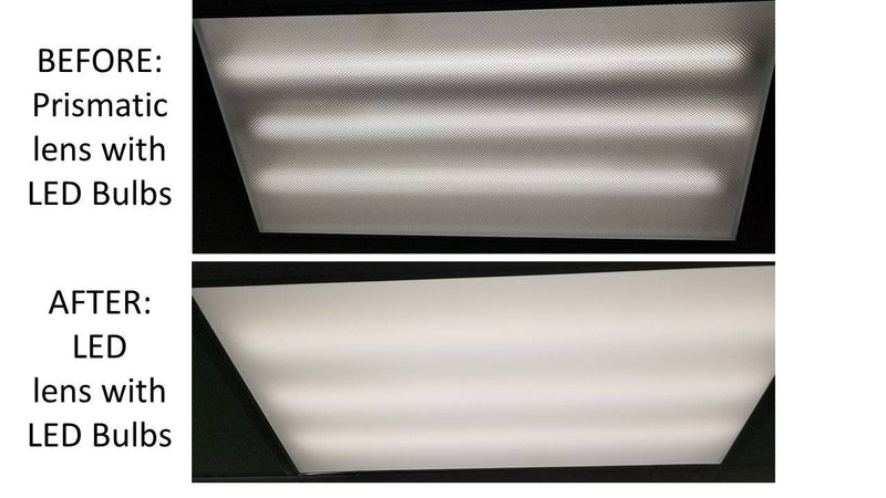 LED DIFFUSING LIGHT LENS SAMPLE 6"x6" x .060 WHITE - 1800ceiling