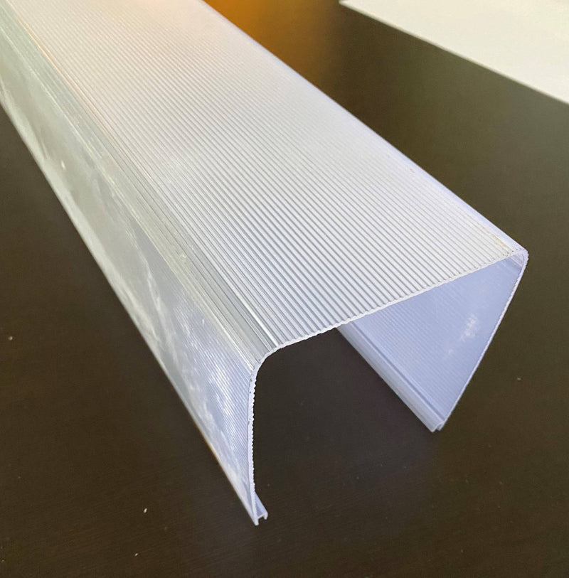 Acrylic Ribbed Shape Linear Ribbed Acrylic Wrap with U Hooks (556) | 1800ceiling