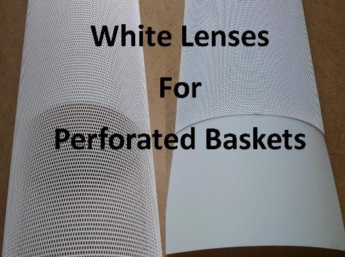 White Flexible Replacement Lenses for Mesh Baskets, Widths 3in-9.875in - 1800ceiling