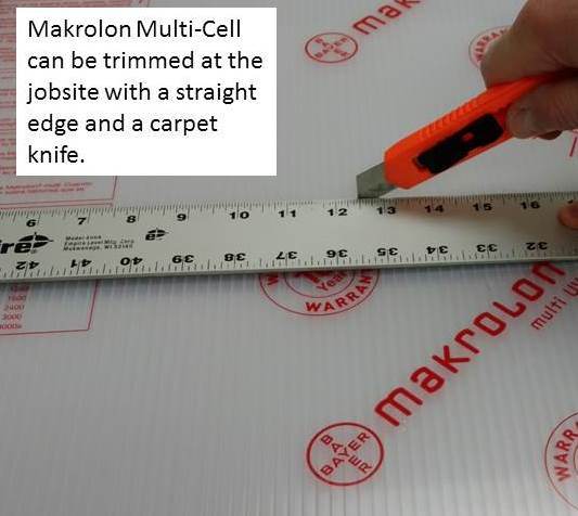 Makrolon Multi Wall 6mm White From 6"- 23-3/4" widths x 48-3/8"- 59-3/4" lengths CUSTOM SIZES - 1800ceiling