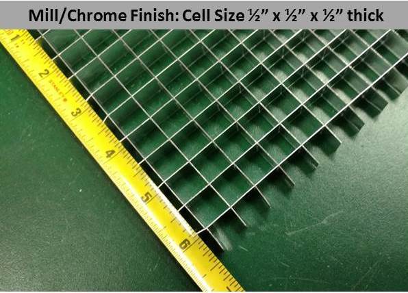 MILL Finish 1/2" Aluminum Egg Crate- From 23-7/8"- 29-3/4" widths x 23-7/8"- 29-3/4" lengths CUSTOM SIZES - 1800ceiling