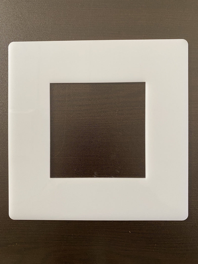 White Custom Square Goof Plates .085 gauge white acrylic. - 1800ceiling