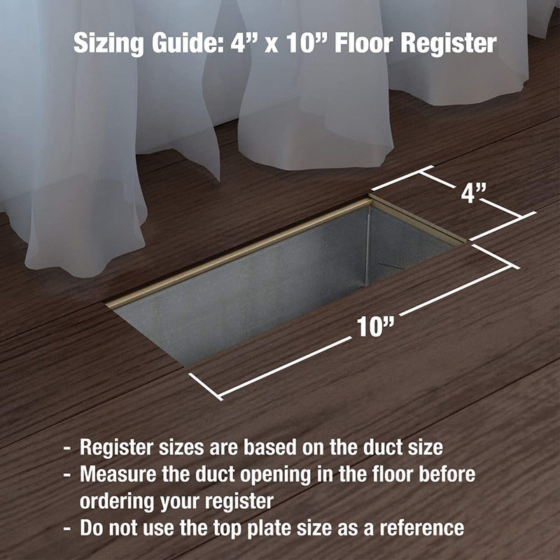 Plastic Louvered Floor Register - 1800ceiling