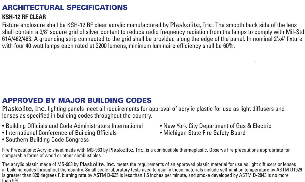 Radio Frequency Lenses-From:16"thru 23-3/4"wide x40" thru 47-3/4" long - 1800ceiling
