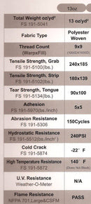 Rectangle Black Vinyl Heavy Duty Roof Leak Tarp - 1800ceiling