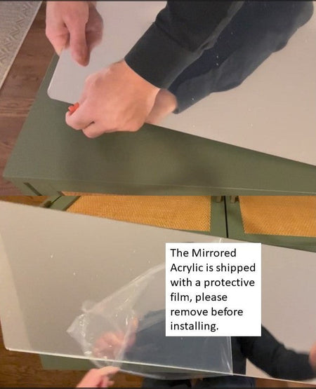 Mirrored Acrylic Table Top, Widths from 17 inch thru 23.875 inch - 1800ceiling