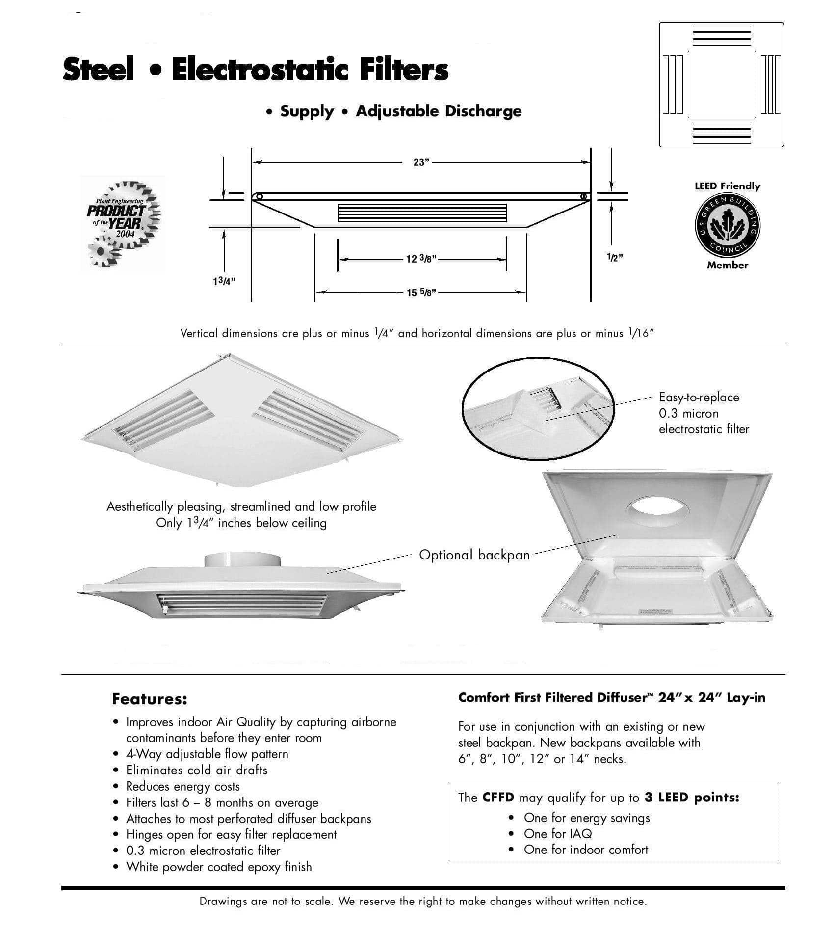 Replacement Filters-10 sets of 4 - 1800ceiling