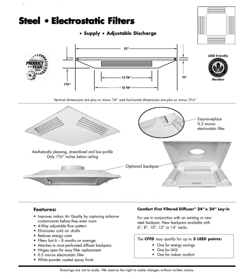 Replacement Filters-10 sets of 4 - 1800ceiling