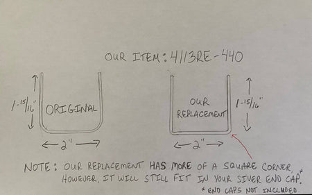 Retro Vanity Light, Square, Frosted Acrylic 2" wide (440) - 1800ceiling