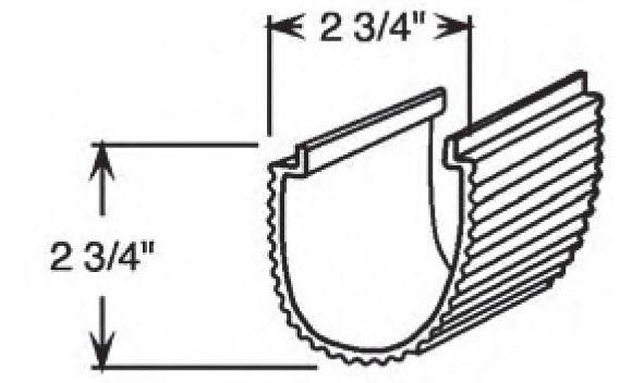 Ribbed White U Shaped Wrap (256RW) - 1800ceiling