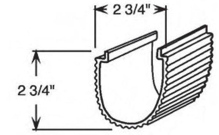 Ribbed White U Shaped Wrap (256RW) - 1800ceiling