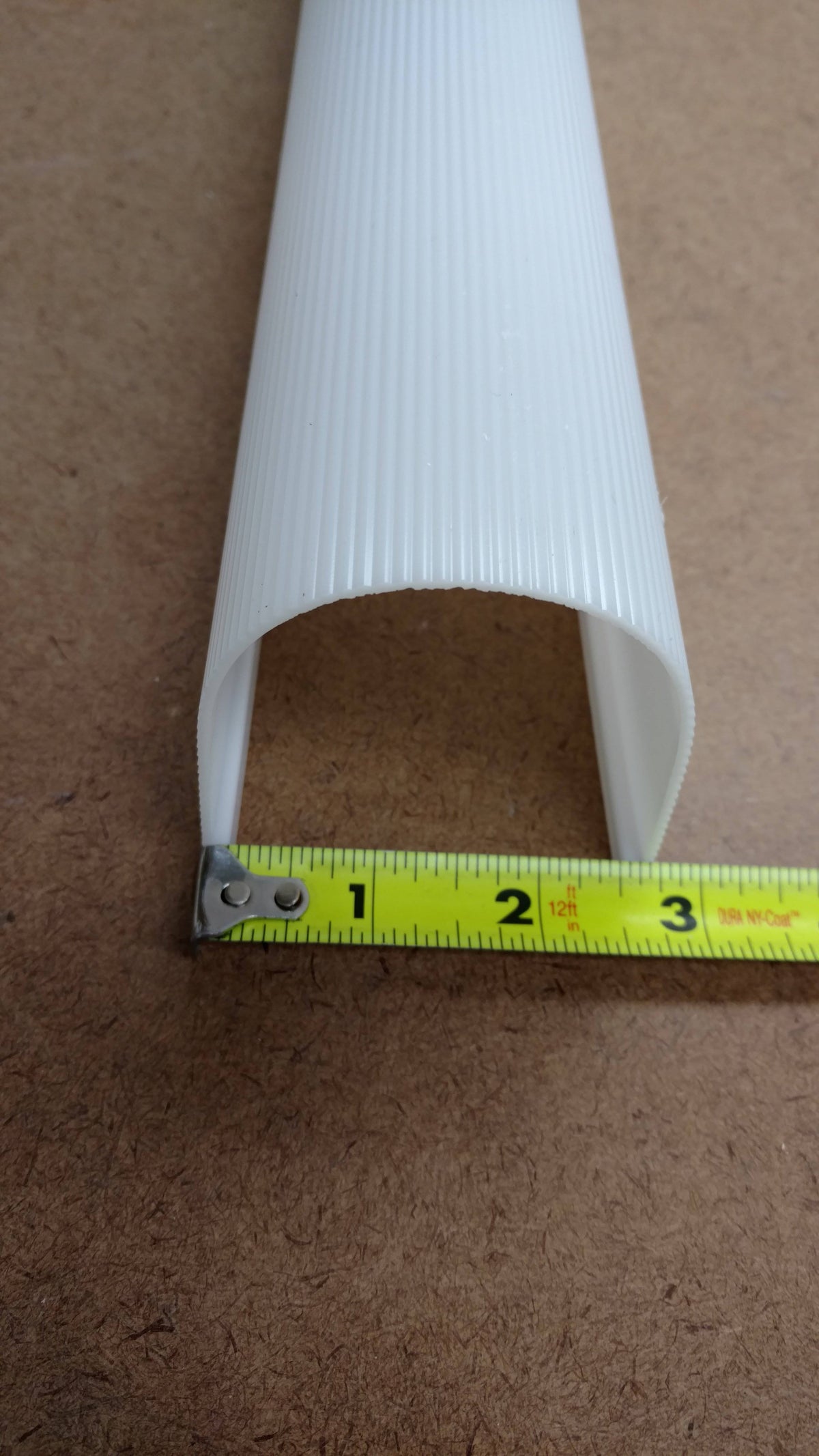 Ribbed White U Shaped Wrap (256RW) - 1800ceiling