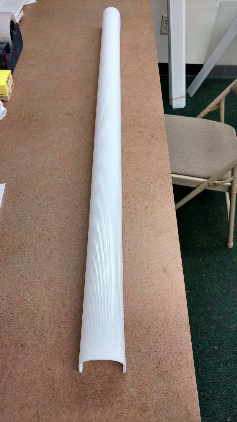 Ribbed White U Shaped Wrap (256RW) - 1800ceiling