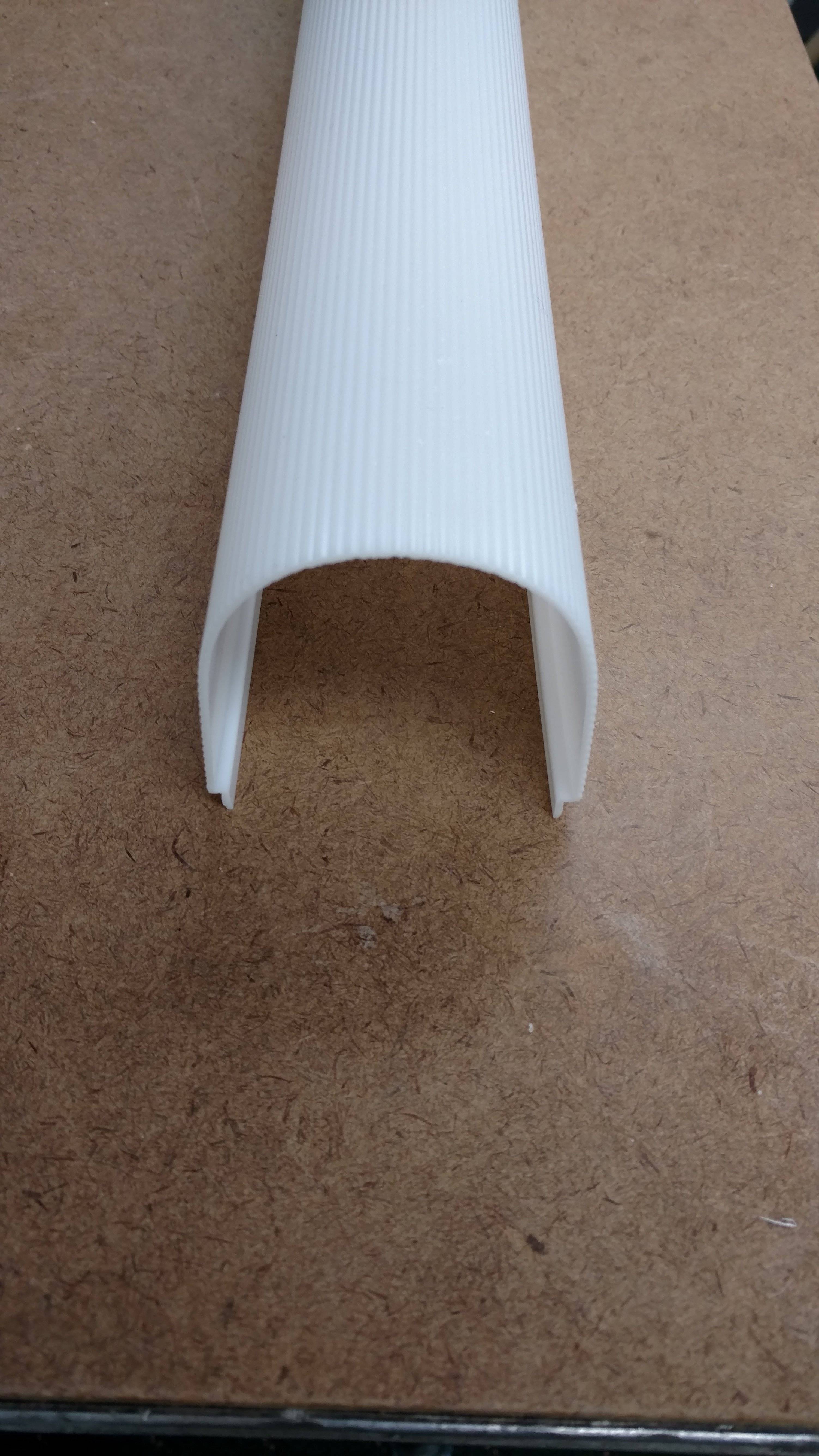 Ribbed White U Shaped Wrap (256RW) - 1800ceiling