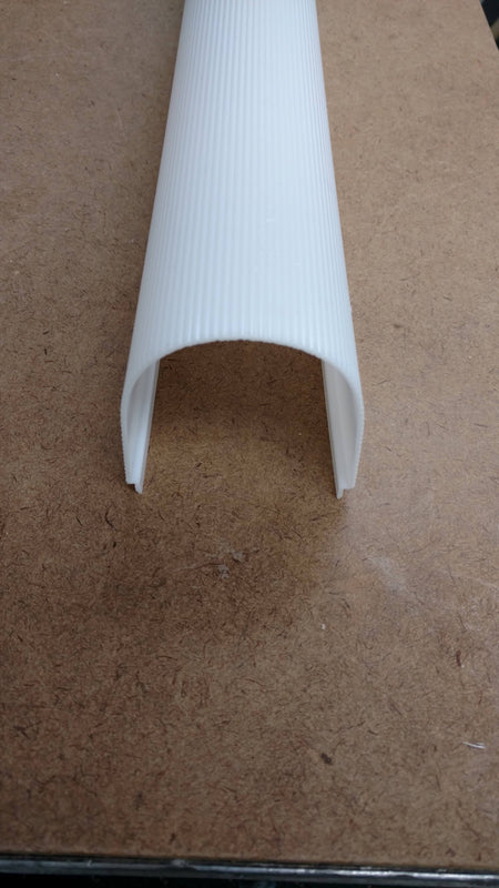 Ribbed White U Shaped Wrap (256RW) - 1800ceiling