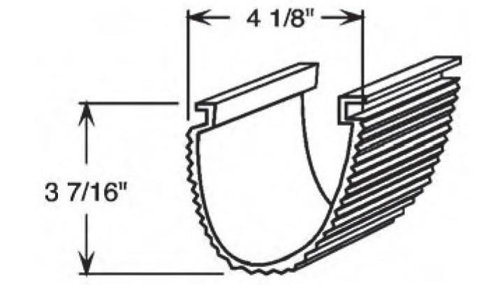 Ribbed White Wrap (159RW) with "C" Hooks - 1800ceiling