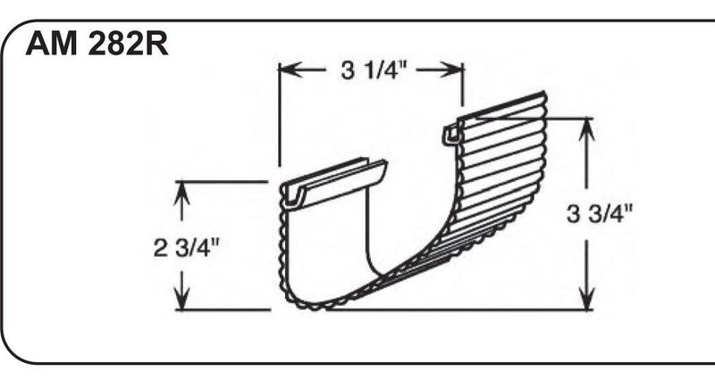 Ribbed White Wrap (708RW) with "U" Hooks - 1800ceiling