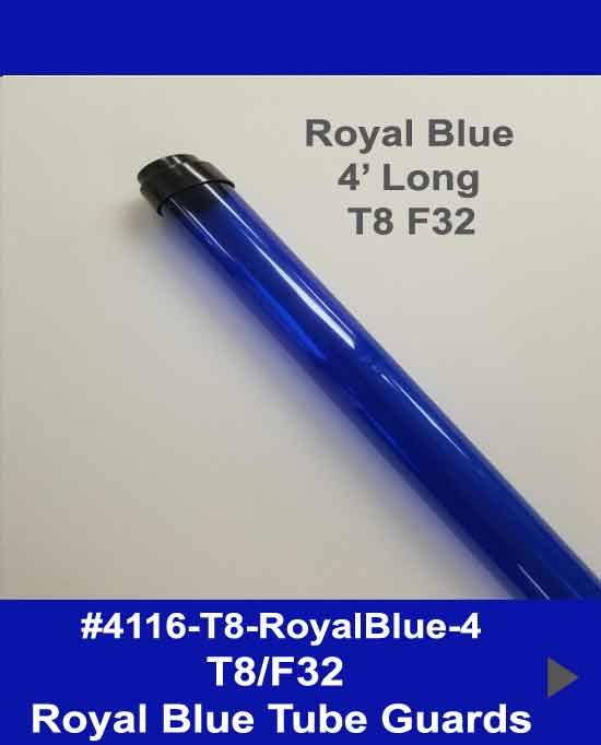 Royal Blue T8 Tube Guard for F32 Bulb - 1800ceiling