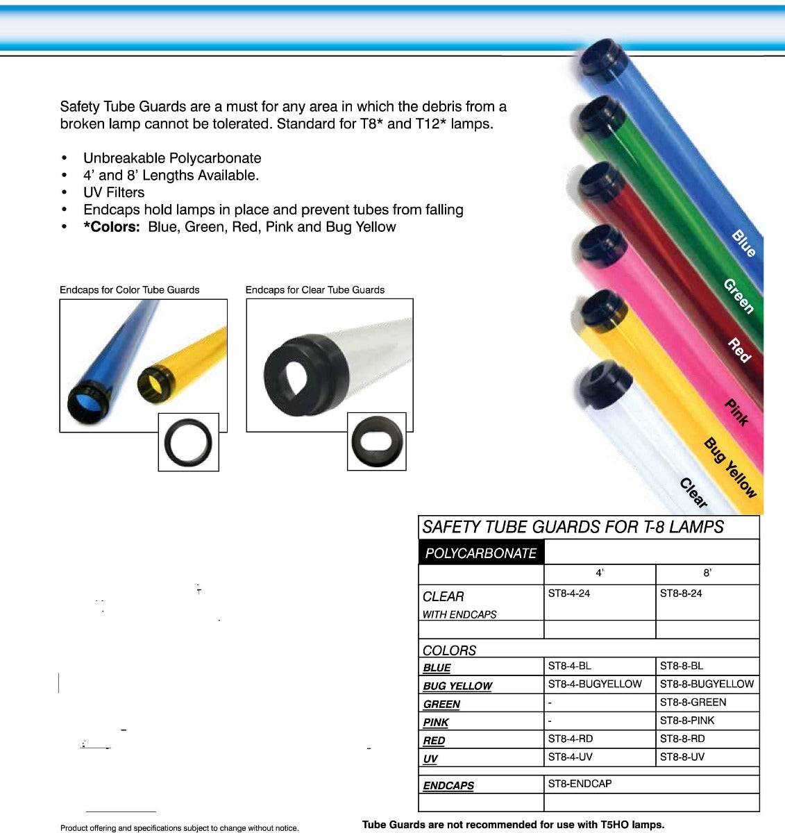 Royal Blue T8 Tube Guard for F32 Bulb - 1800ceiling