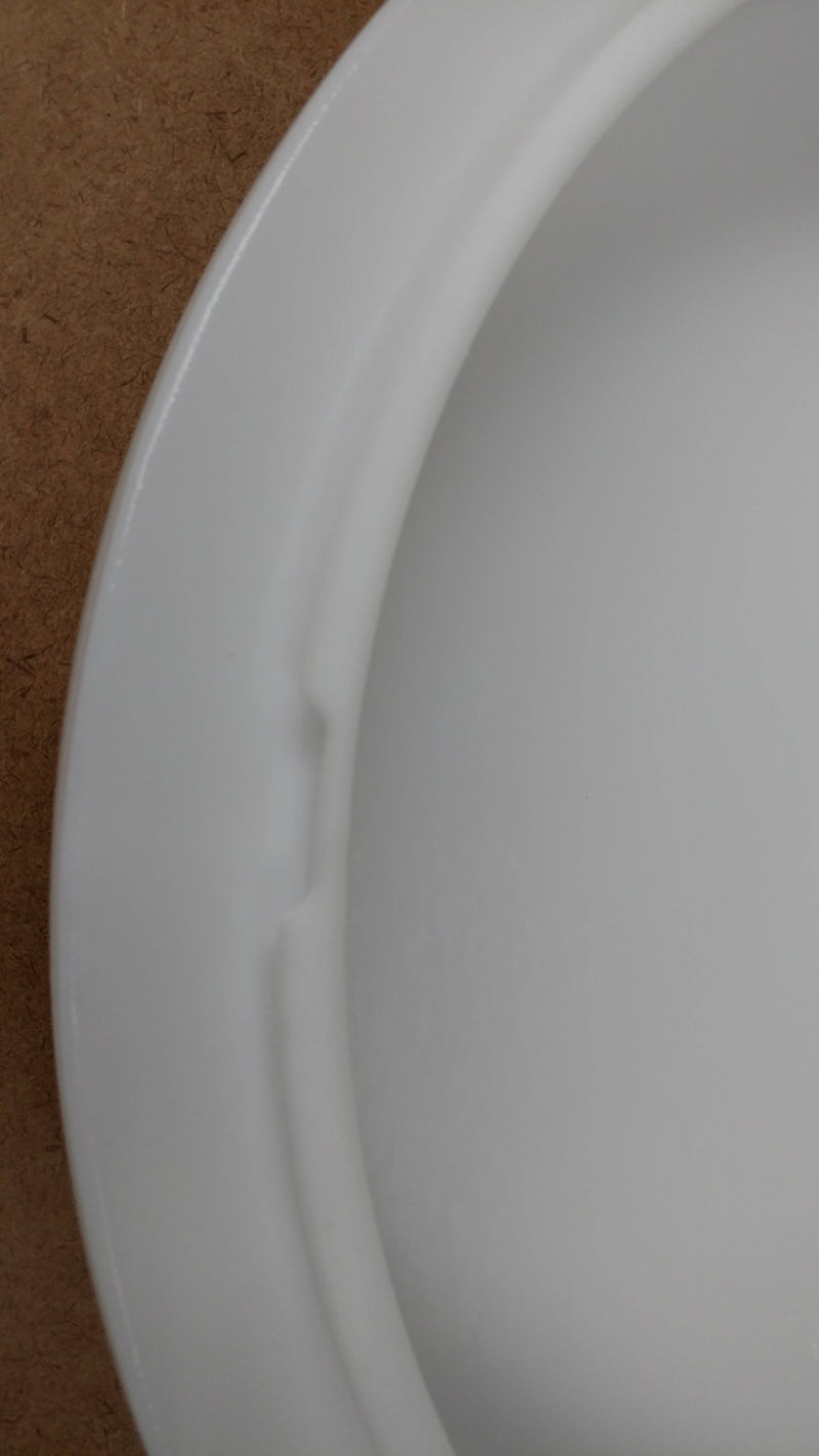 Saucer 11" White Acrylic (3-1/8" Deep, 12" OD, 9-3/8" Fitter) - 1800ceiling