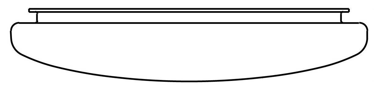 Saucer 14" White Acrylic (3-5/8" Deep, 14-1/8" OD, 12" Fitter) - 1800ceiling