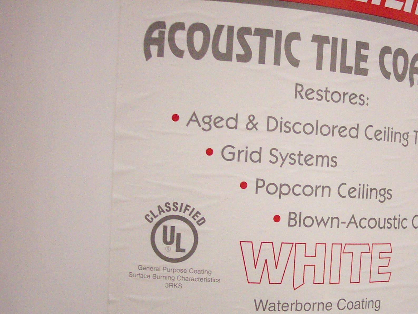 SAV-A-CEILING Architectural Ceiling Coating-5 Gallon Pail - 1800ceiling