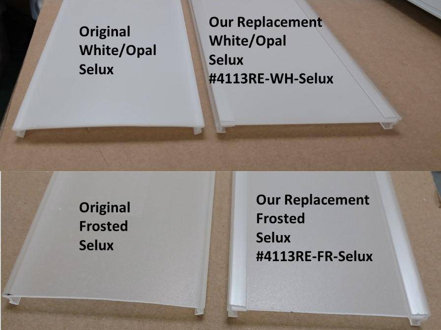 Selux M100 Replacement Lens-Frosted-48" Long - 1800ceiling