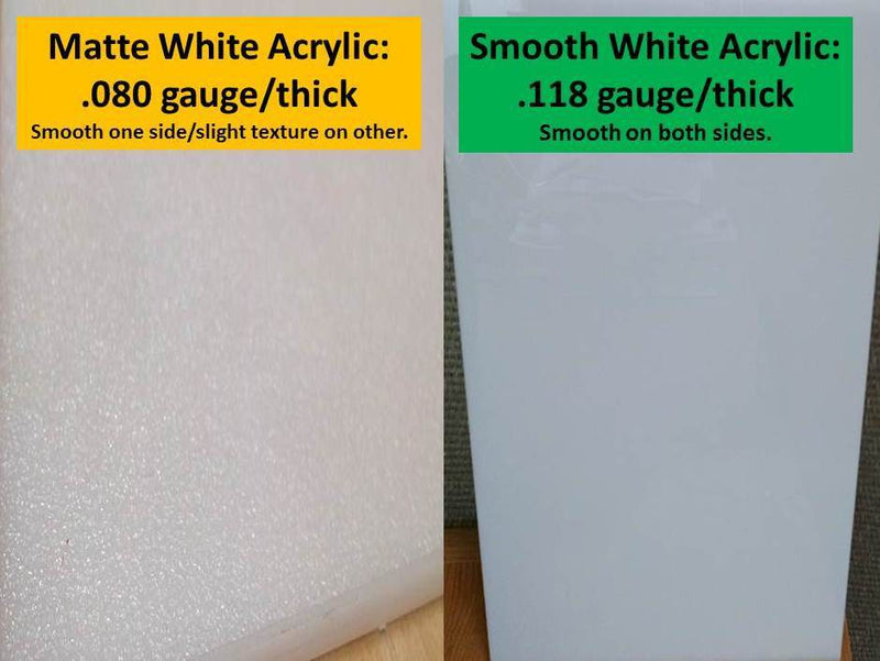 Smooth White Acrylic Light Lens @.118gauge: 24" thru 30" x 24" thru 30" CUSTOM SIZES - 1800ceiling