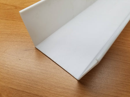 Smooth White Acrylic Wrap-3-3/4" wide. with curved hooks. (4875) 6 pcs. min - 1800ceiling