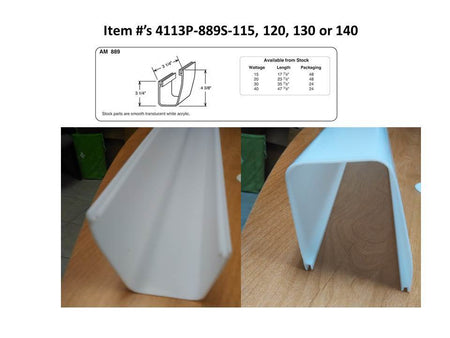 Smooth White Wrap (889S) with "U" Hooks - 1800ceiling