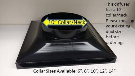 Stratus Diffusers Stratus Black Plastic CONE Style 2'x2' Air Diffuser