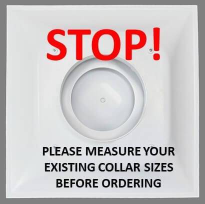 Stratus Black Plastic CONE Style 2'x2' Air Diffuser - 1800ceiling