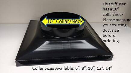 Stratus Black Plastic PLAQUE 2'x2' Air Diffuser - 1800ceiling