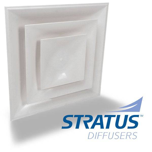 Stratus White Plastic 2'x2' CONE Air Diffusers | 1800ceiling