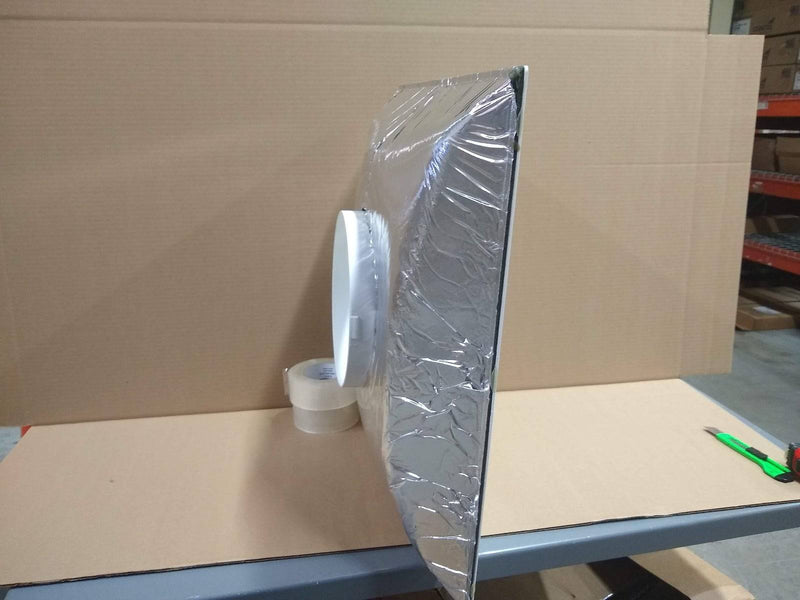 Stratus White Plastic Cone Style Diffuser with R6 insulation tent - 1800ceiling