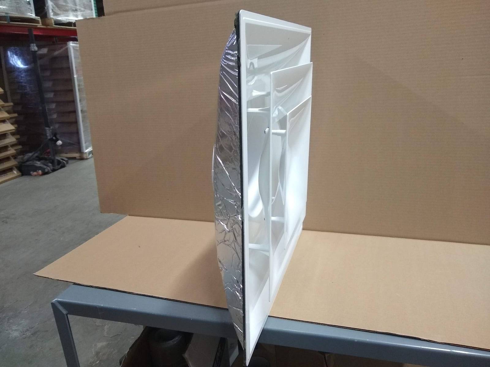 Stratus White Plastic Cone Style Diffuser with R6 insulation tent - 1800ceiling