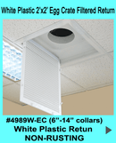 Stratus WHITE Plastic Filtered Air Return - 1800ceiling