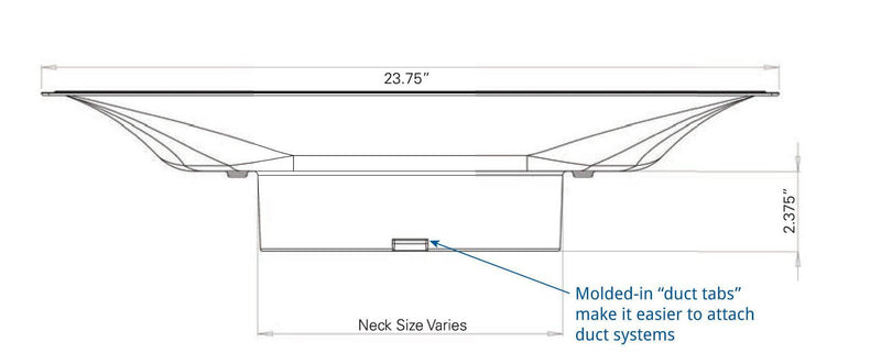 Stratus White Plastic PLAQUE Style 2'x2' Air Diffuser - 1800ceiling