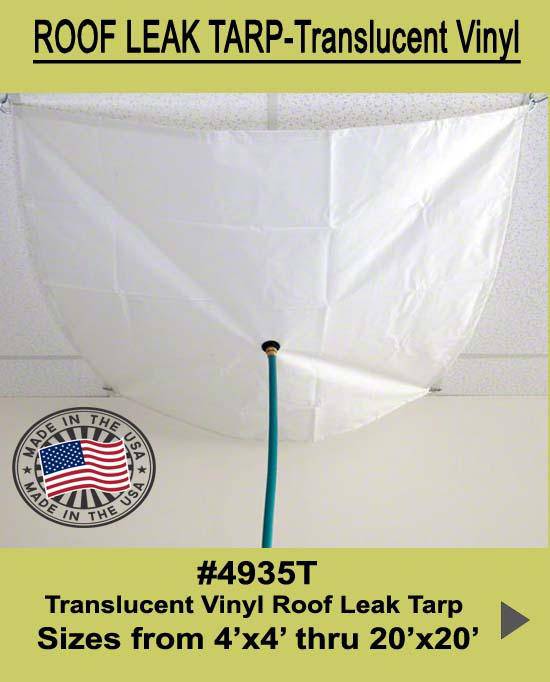 Translucent Vinyl Heavy Duty Roof Leak Tarp - 1800ceiling