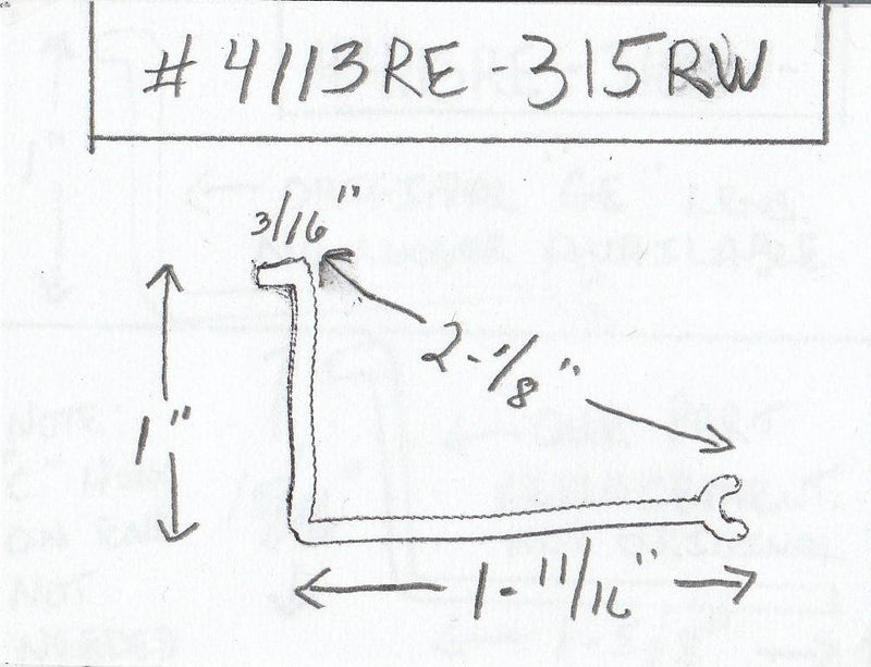 Under Cabinet Lens: 1-11/16" wide x 1" high (4113RE-315RW-) - 1800ceiling