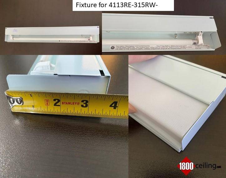 Under Cabinet Lens: 1-11/16" wide x 1" high (4113RE-315RW-) - 1800ceiling